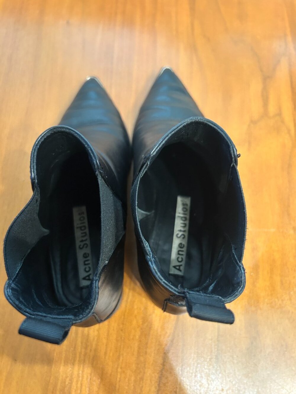 Acne Studios Jensen Boots Size 37 Black Flat Leather - Picture 10 of 10